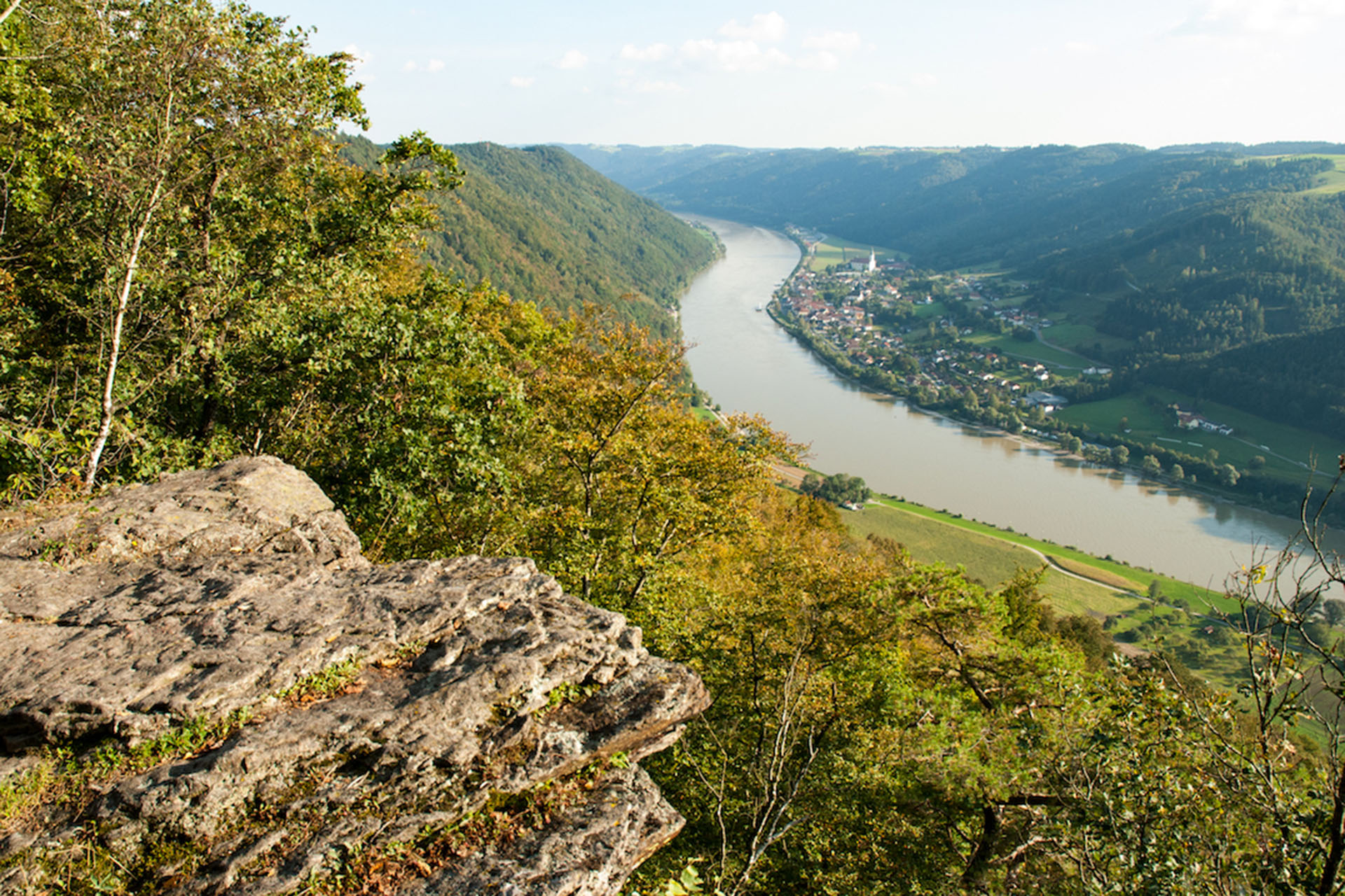 Blick vom Ebenstein auf die Donau