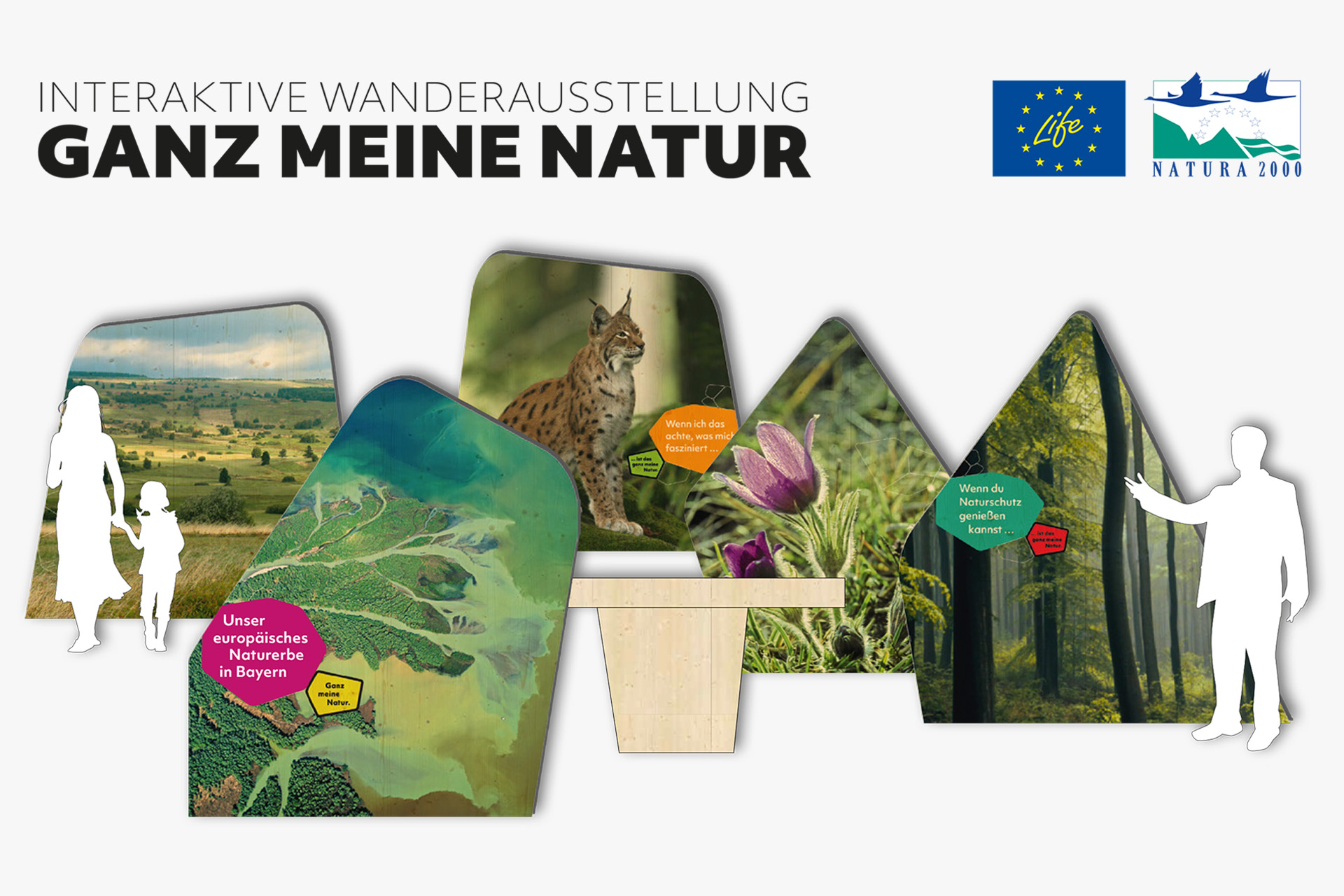 Stelen der Wanderausstellung