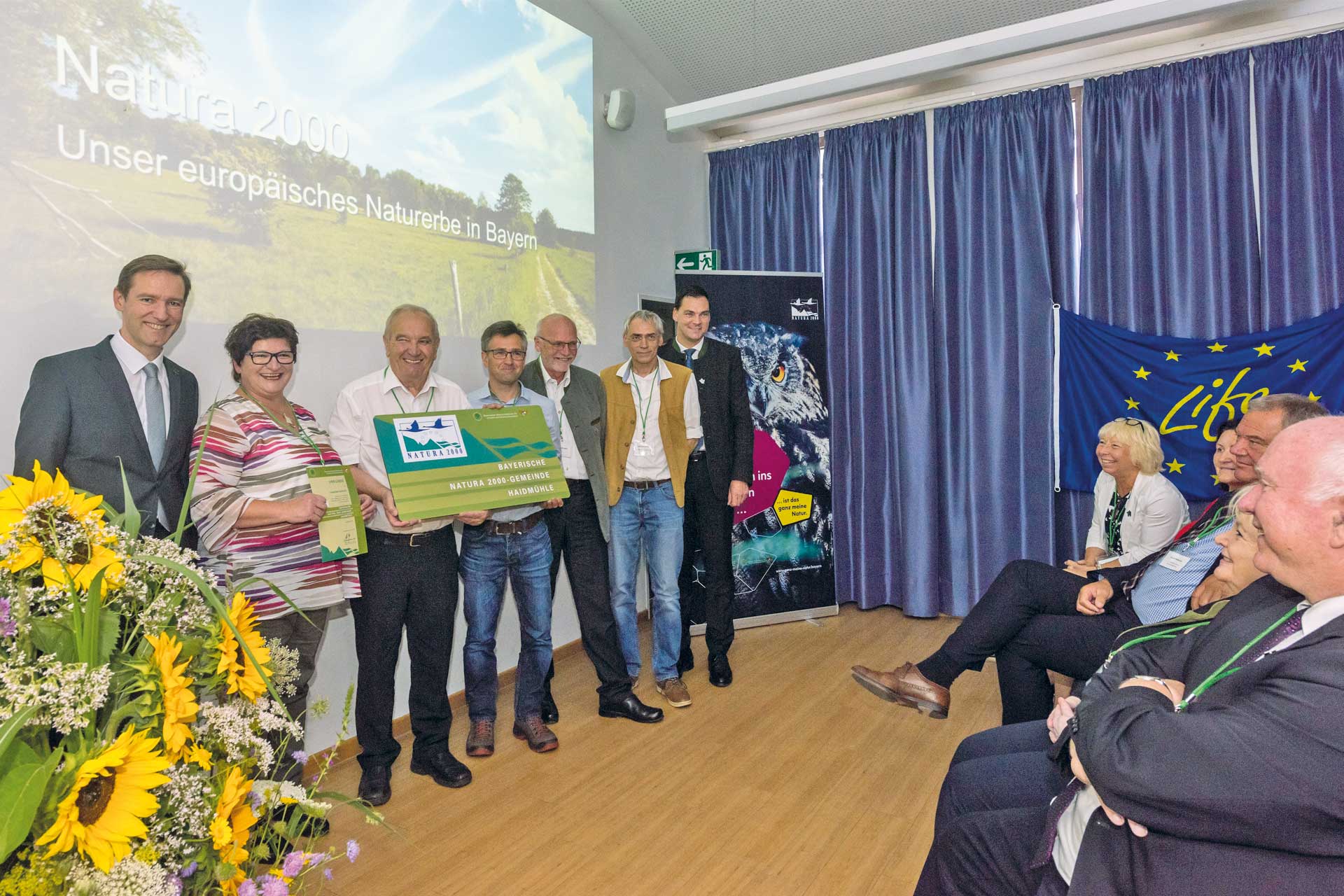 Presentation of the Award for the Natura 2000 town Handmühle.