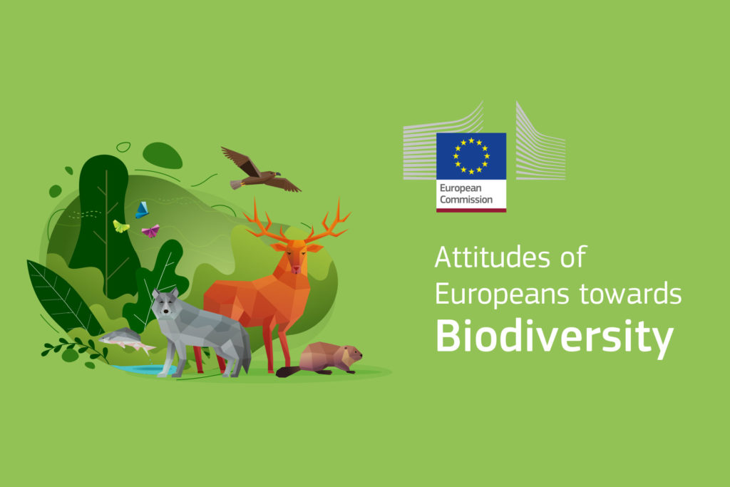 Grafik zum Bericht Biodiversity mit dem Einbezug der Einstellung von Europäern dazu im Titel.