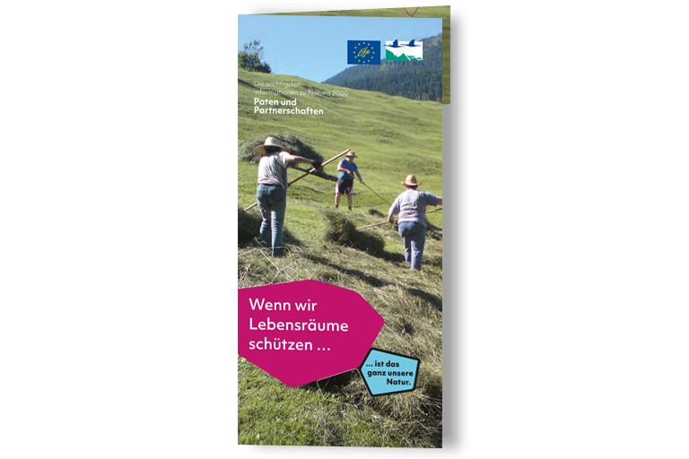 Flyer zum Thema Natura 2000-Paten und Patenschaften.