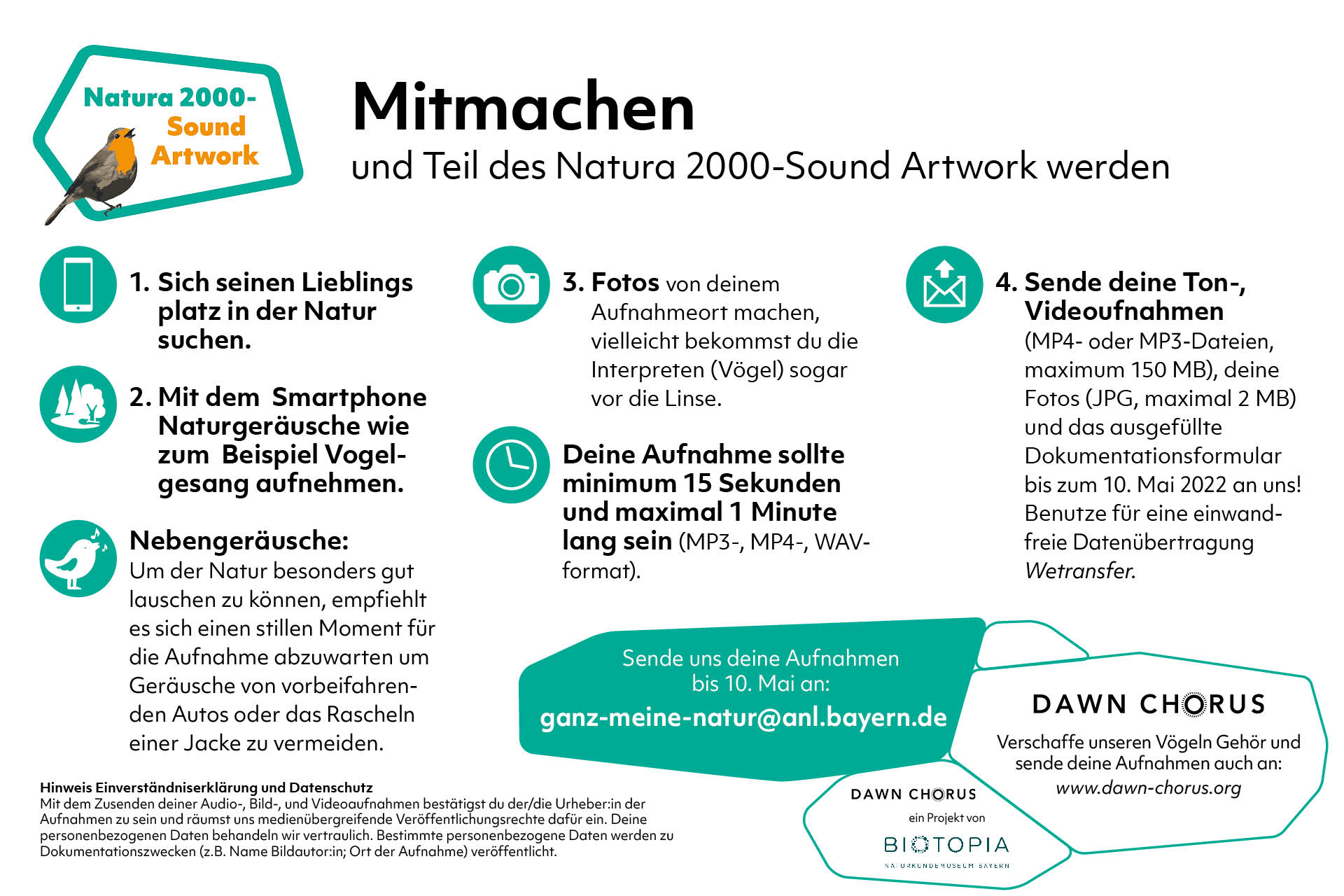 Anleitung zur Teilnahme am Natura 2000-Sound Artwork.