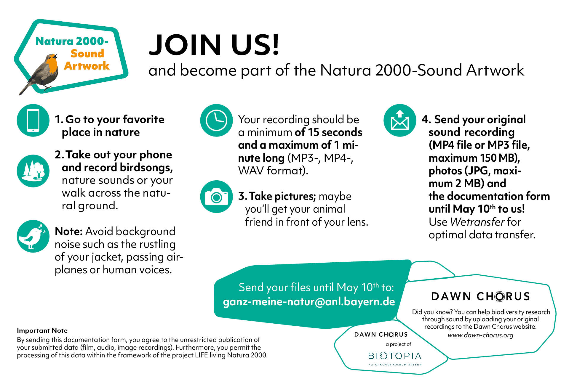 Instructions for participating in the Natura 2000 sound artwork.
