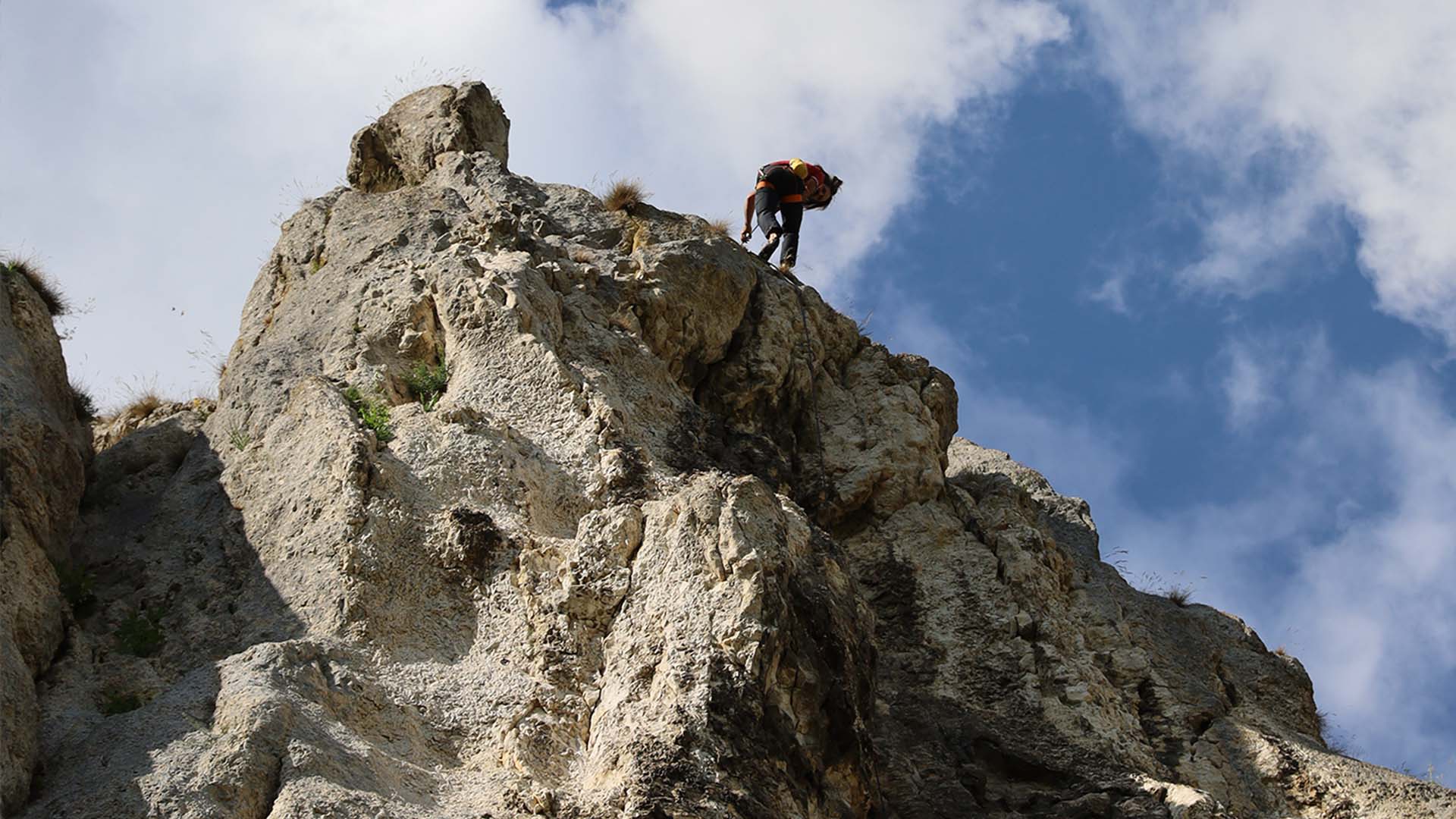 Wanderausstellung zu Besuch mit Alexander Huber im Altmühltal