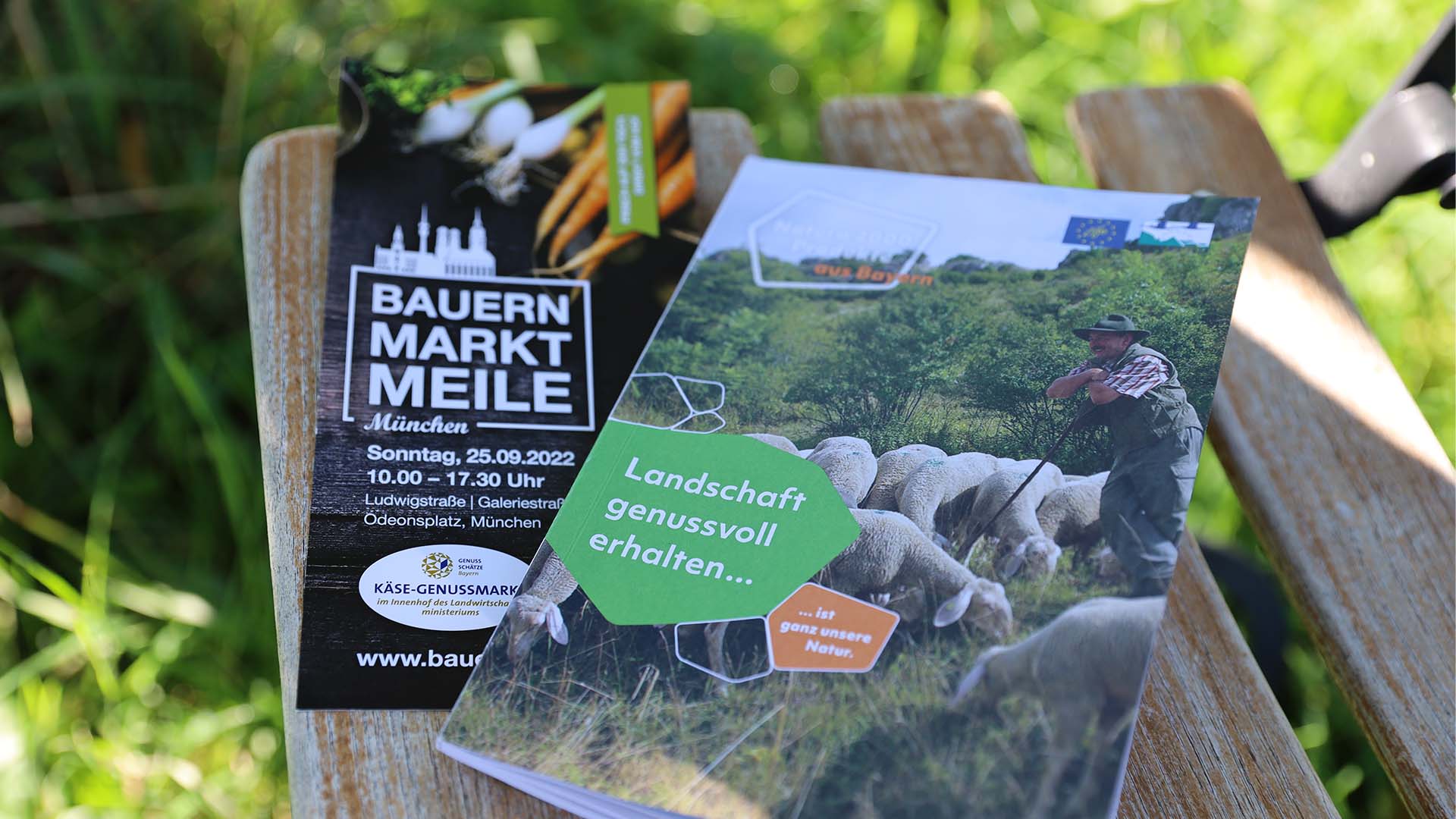 Natura 2000-Produkte auf dem „BayernMarkt Natura 2000“ im Rahmen der Bauernmarktmeile in München