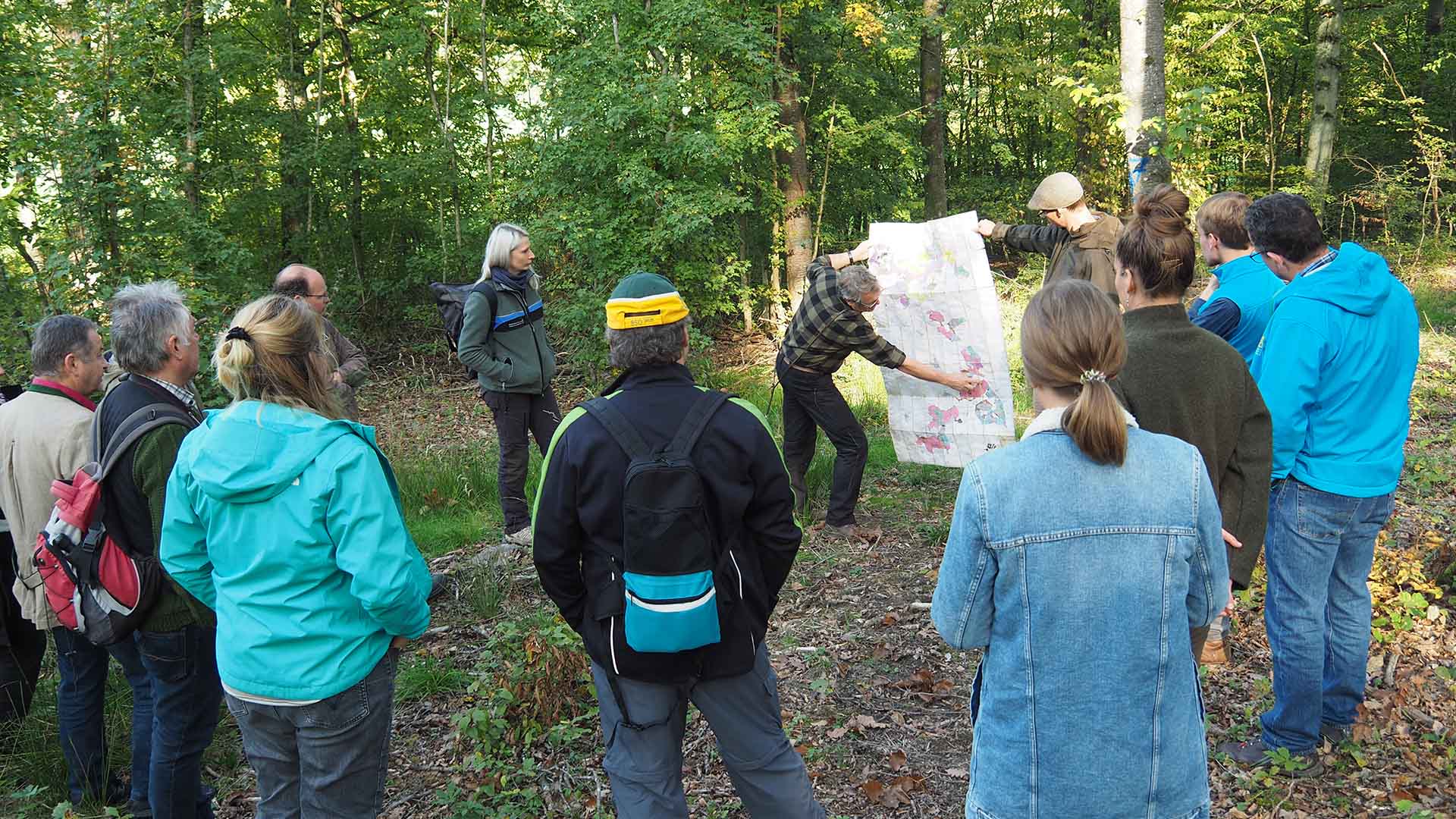 Stadtförster Rainer Fell gab einen Überblick über die Mittelwälder rund um Iphofen (Foto: Susanne Mader-Speth/LfU).