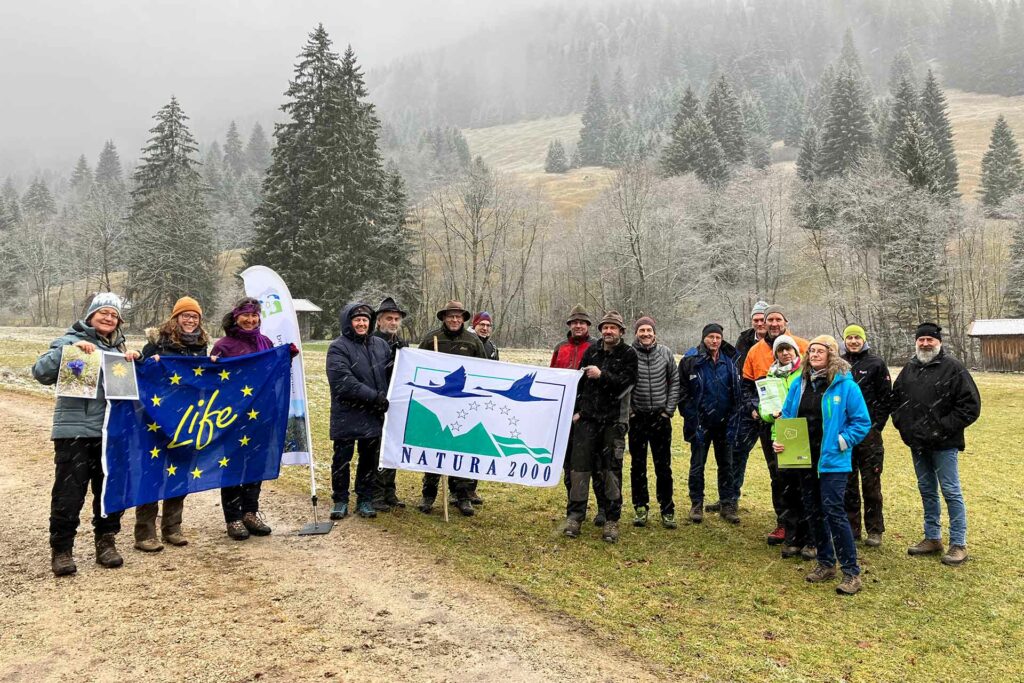 Gruppenbild der Landwirtinnen und Landwirte bei Pfronten.